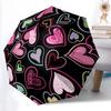 1pc Heart Love Automatic Folding Umbrella - Compact 8-Rib Design,Festive Gift, Compact Umbrella, Stylish Accessory, Sturdy Ribs N038