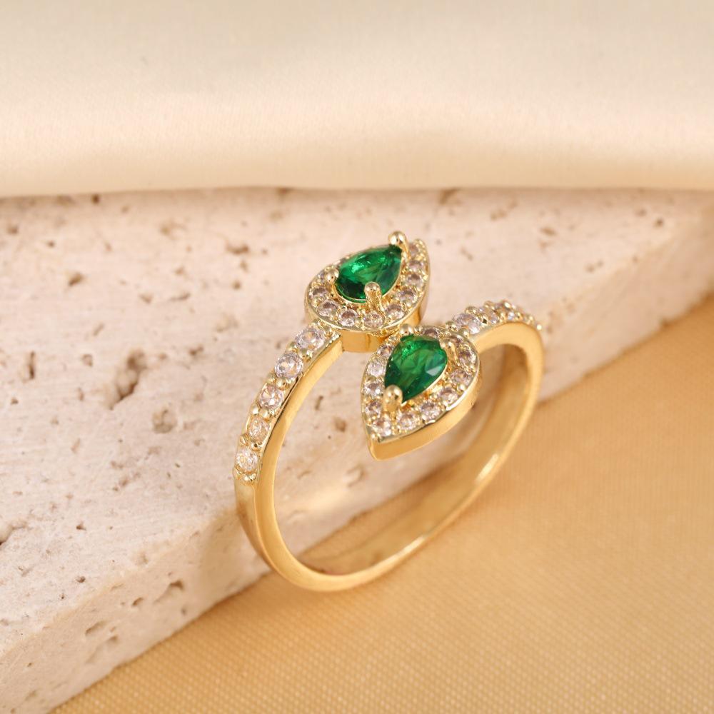 Elegant Pink Diamond Snake Open Ring for Women - Luxury Niche Design, Perfect Birthday Gift