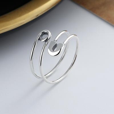 Silver Color Pin Adjustable Opening Finger Rings For Women Jewelry Gift Custom Jewelry