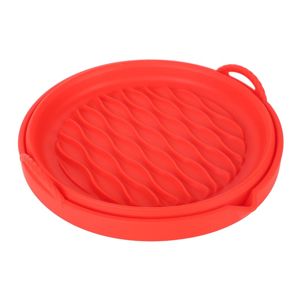 Fryer Silicone Liner Foldable Round Wavy Stripe Heat Resistant Reusable Fryer Pot for Fryer Accessory