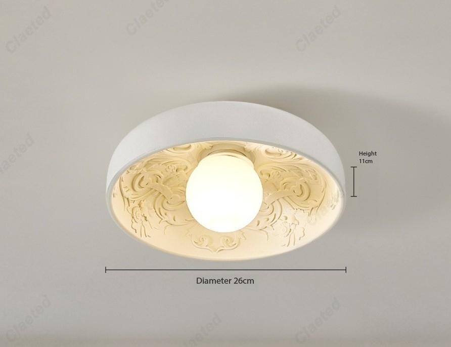 

Creative Simple European LED Ceiling Lamp Cream Wind Living Room Dining Room Corridor Porch Decorative Lighting Lamps Tri color dimming