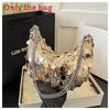 Sparkle Bag Womens Velvet Chain Shoulder Bag For Daily Fashion Accessory