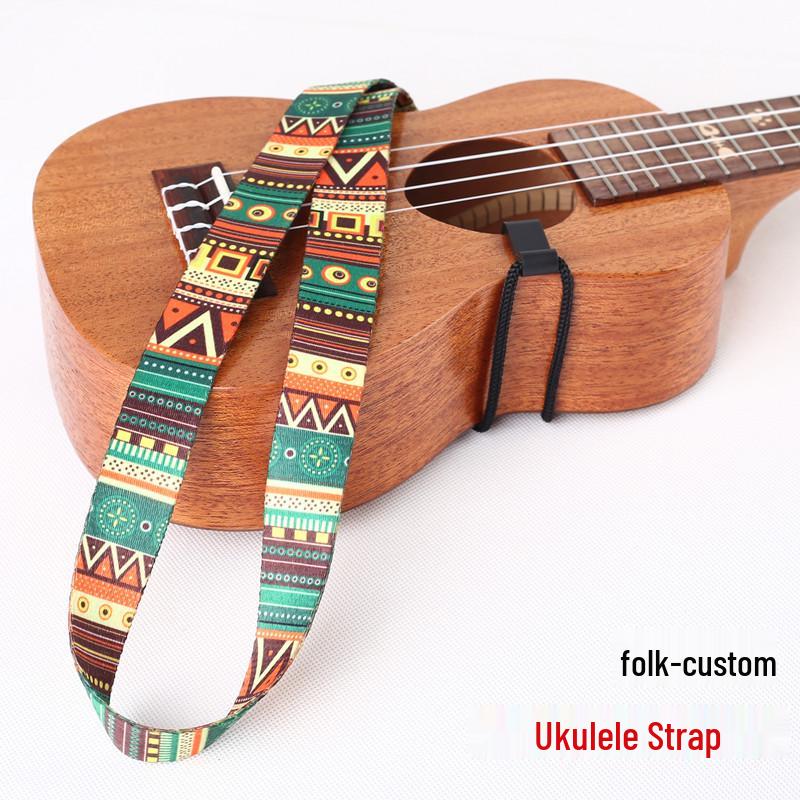 Ethnic Style Ukulele Hook Strap for Small Guitars Ethnic Style Ukulele Strap