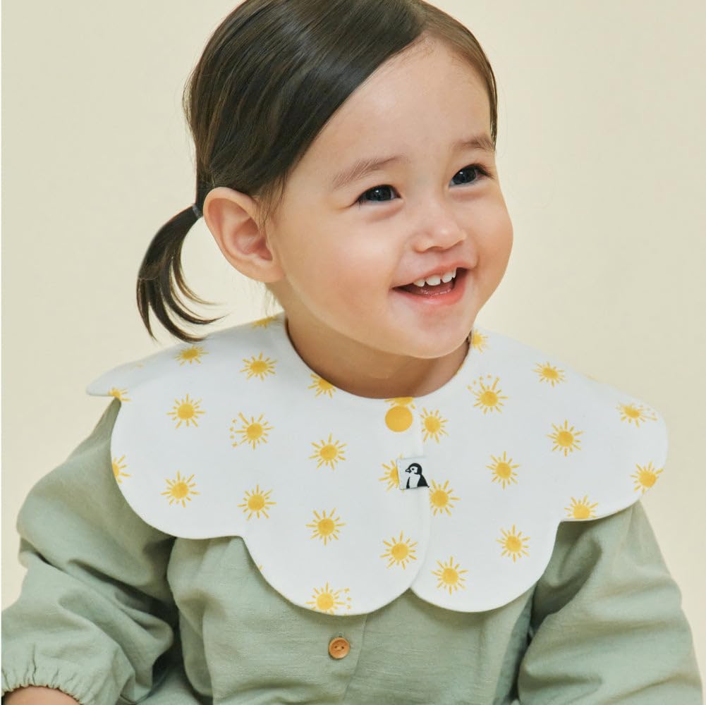 Konny Baby Bib Set Baby Bib Rolling Bib Absorbent and Quick Drying Simple Girl Boy Baby Coordination Baby Shower Gift Stylish Present 5 Blue [Konny]