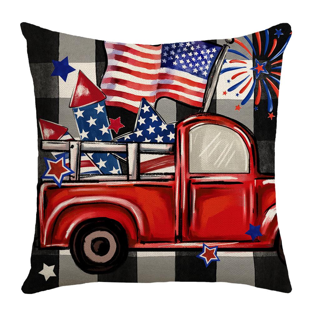 

Festive Atmosphere Decorative Pillowcase Love Star Independence Day Printed Pillowcase Home Bedroom Sofa Pillowcase 45 * 45Cm (excluding pillow core)