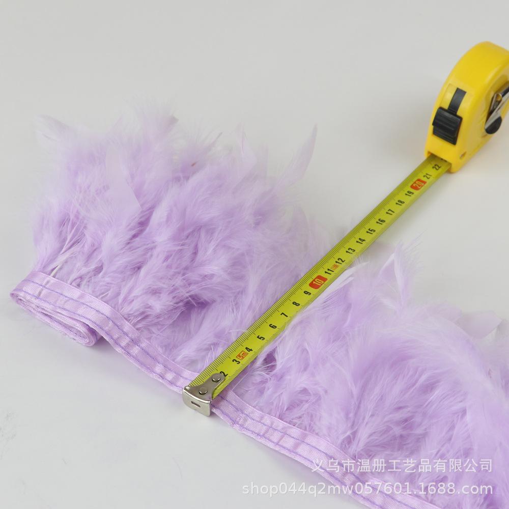 Turkey Feather Cloth Edge Diy Car Doll Decorative Material Fire Lace Dress Skirt 1M/Bag