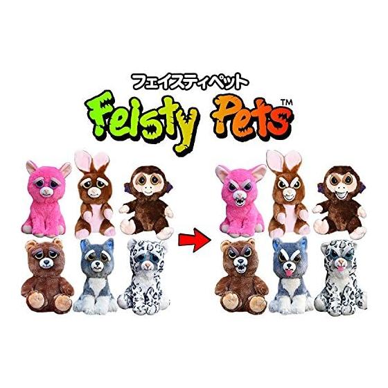 Feisty Pets Brown Bear Langs Japan (RANGS) Face Tippet Angry Bear Changeable Expression Stuffed Toy