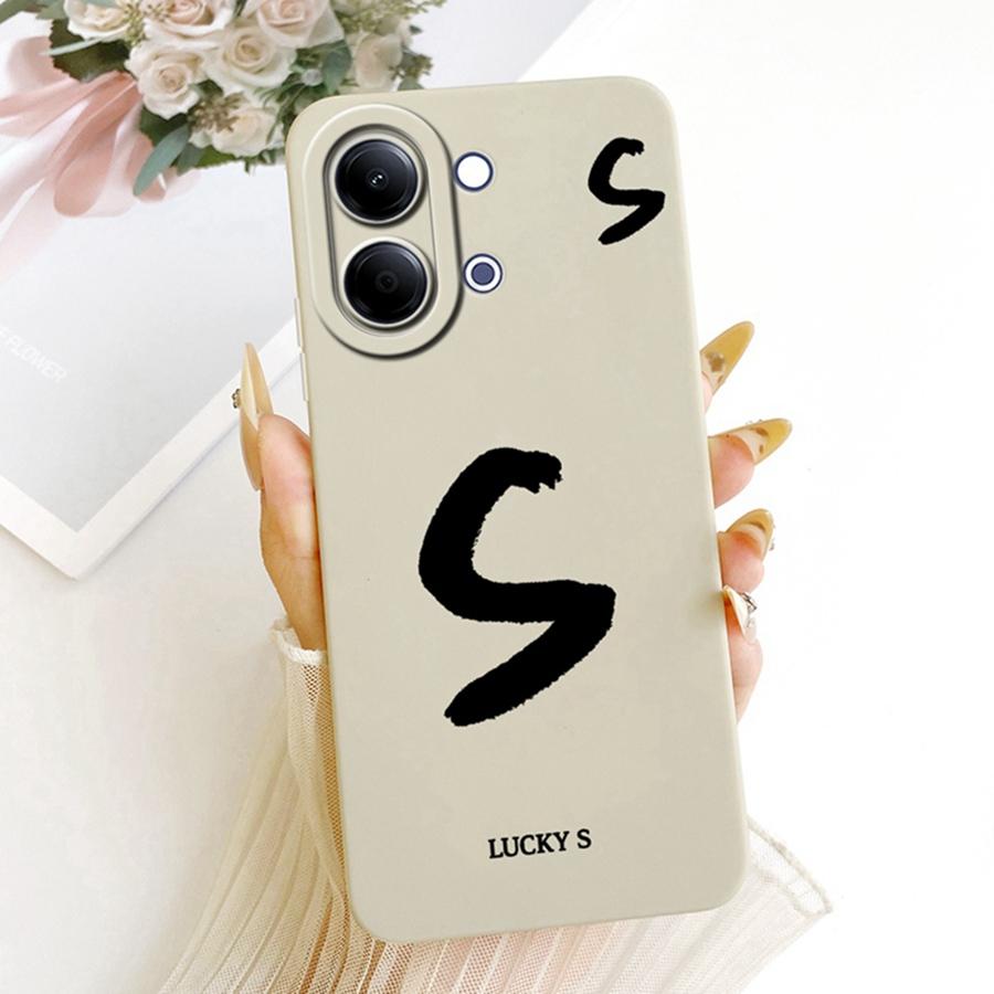 For Vivo Y05 4G Case Y11d Y11 5G Cover Lucky A-Z Letters Soft Silicone Coque Phone Case For Vivo Y21 5G V2553 Cases