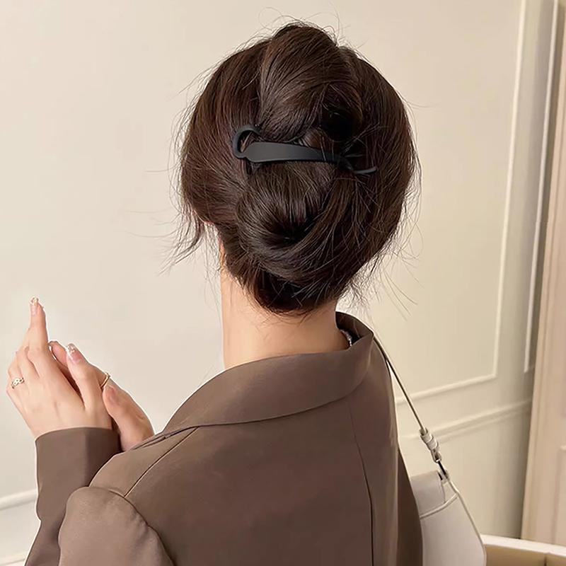 Women Girls Banana Clip Frosted Matte Hair Clip Resin Acrylic Hairpin Ponytail Hair Clip Fashion Retro Hair Accessories