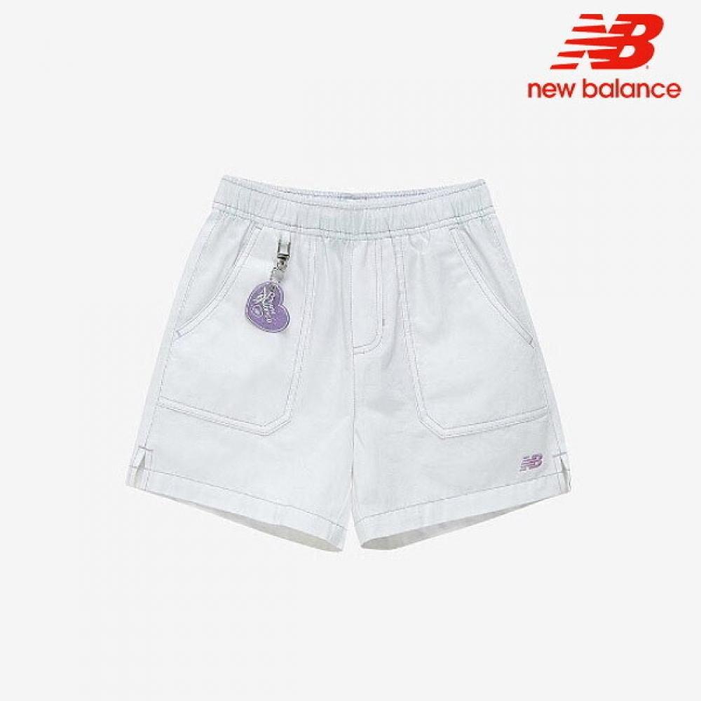 

New Balance Half Club Kids Girls Denim 3.5 Part Shorts Nk9ve2802g 10 Shorts 130