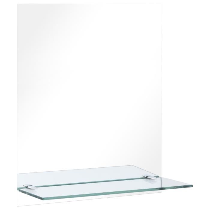 VidaXL Wall Mirror with Shelf 20x40 Cm Tempered Glass