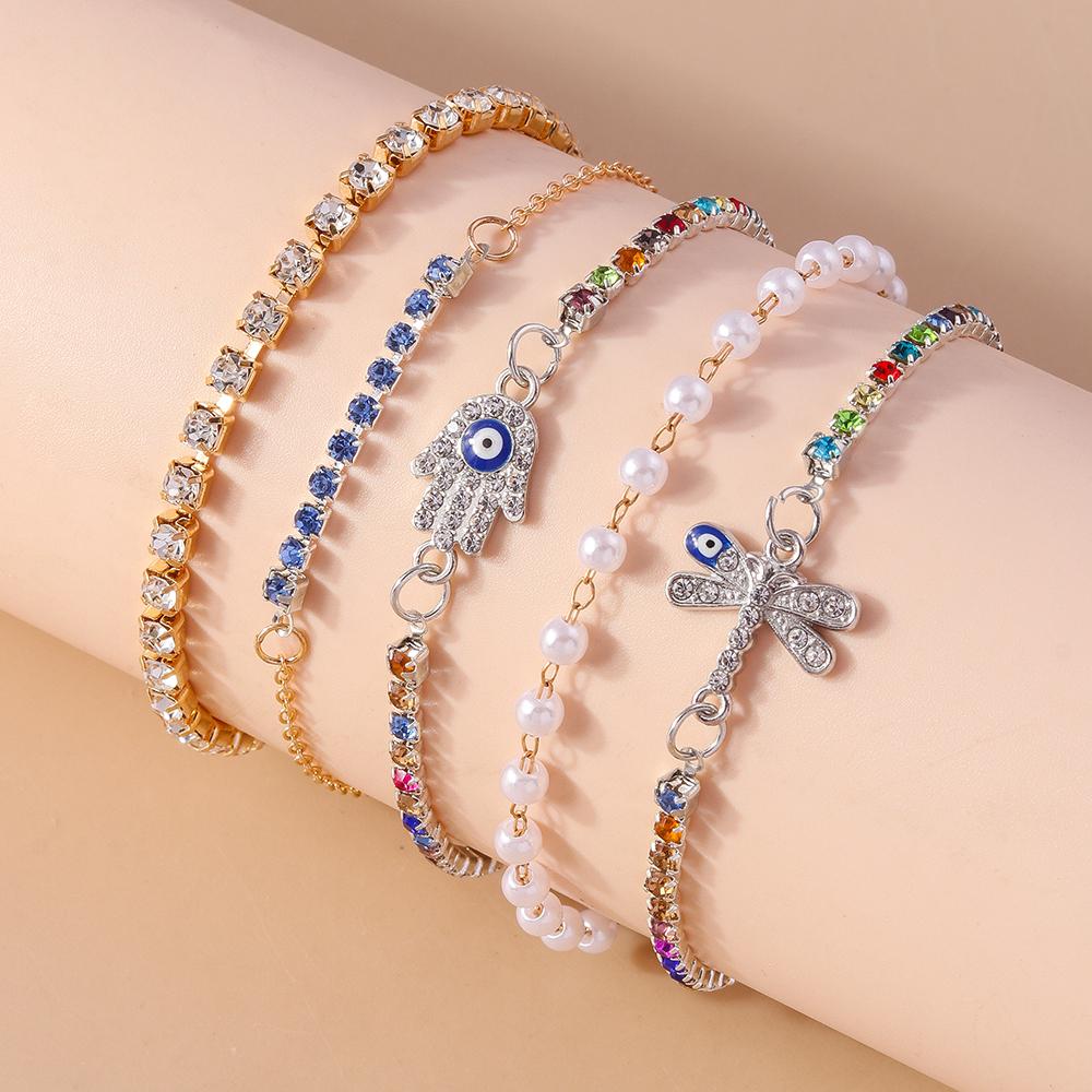 Delicate Evil Eyes Bracelet for Women Girls Y2k Crystal Chain Bracelets Birthday Party Jewelry Gifts