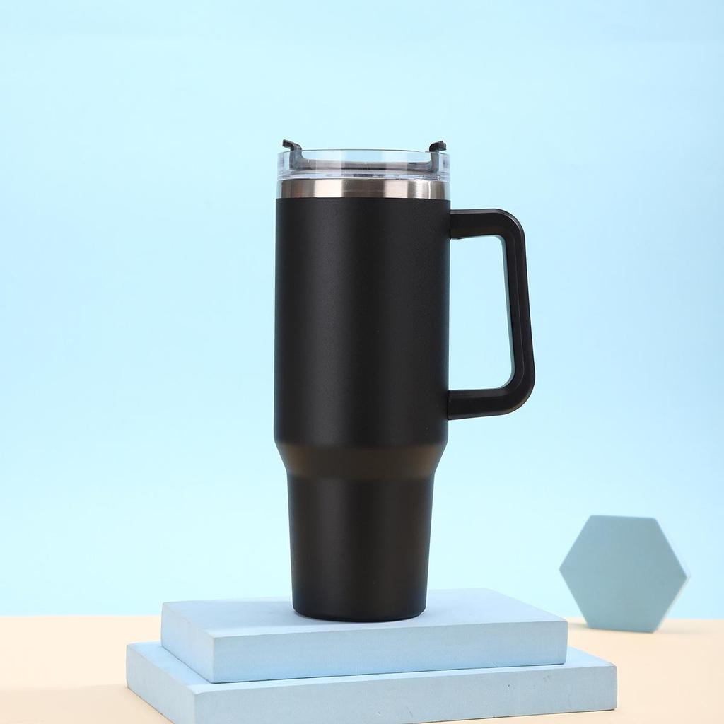 Large Capacity 40oz Insulated Stainless Steel Car Cup with Handle - Portable Outdoor Ice King Cup