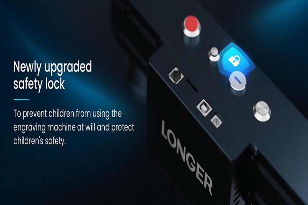 Longer Laser B1 20W Laser Engraver Cutter, 4-core Laser Head, 450 x 440mm Engraving Area - EU