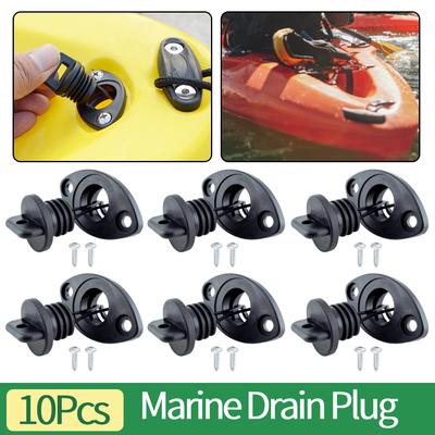 10Pcs Marine Boat Garboard Drain Plug Raft Kayak Screw Sealing Plugs Stainless Steel Replacement Standard Size Coarse Thread