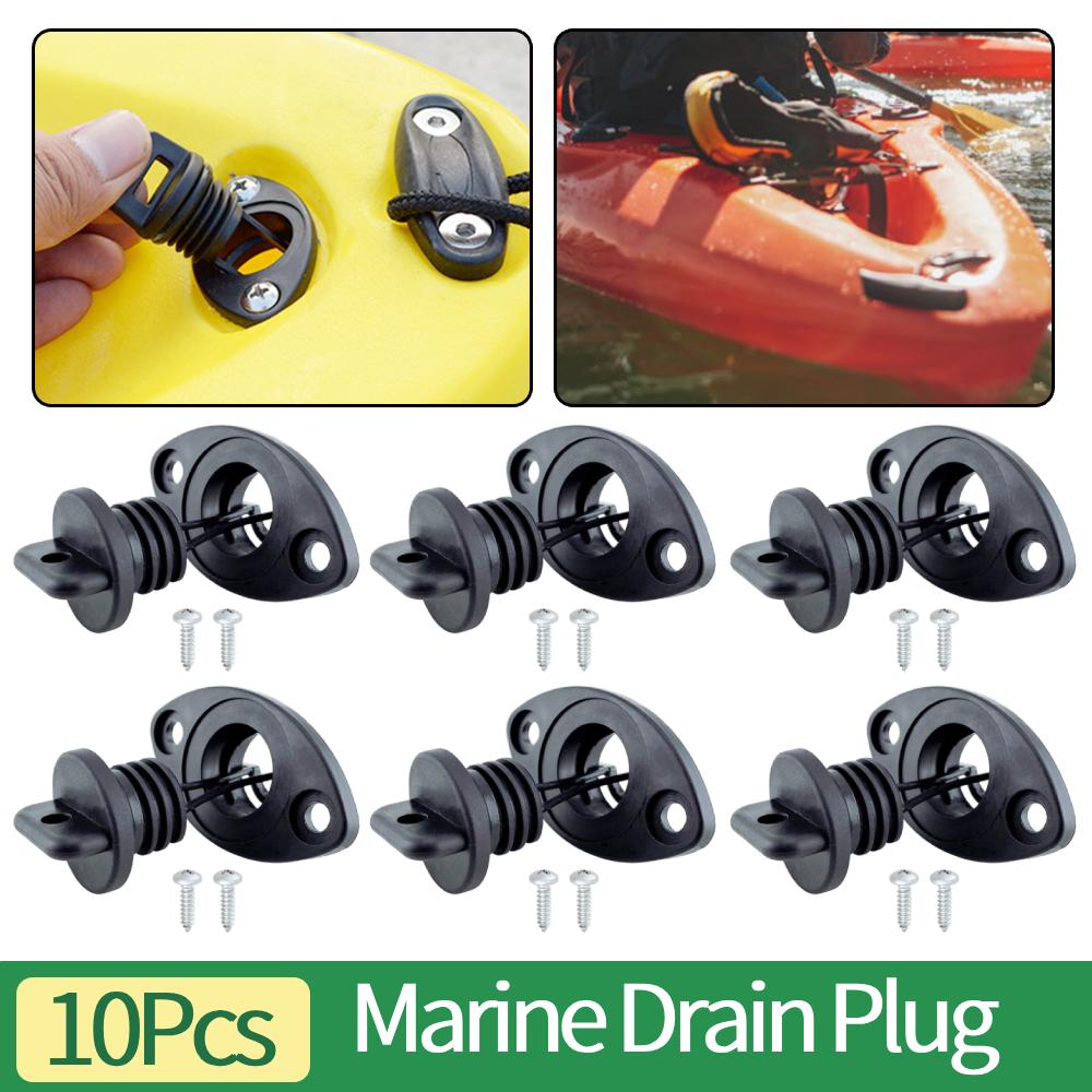 10 Stück Marine Boot Kielschwein Ablassschraube Floß Kajak Schraubdichtungsstopfen Edelstahl Ersatz Standardgröße Grobgewinde