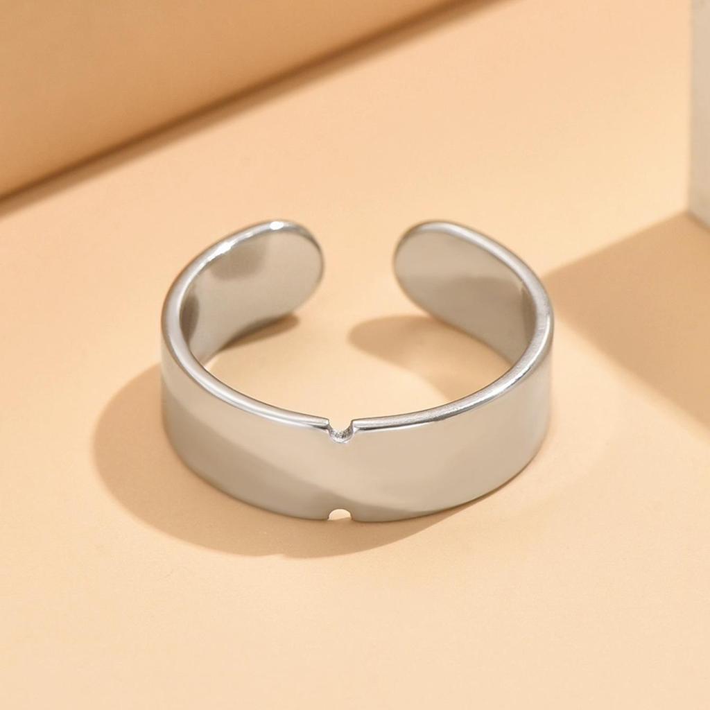 European Minimalist Stainless Steel Open Adjustable Unisex Pinky Ring – Boyfriend Style