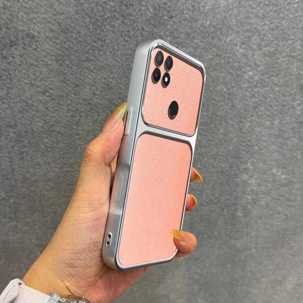 Luxury Faux Leather Case for OPPO A15s,A15 Shockproof Big Window