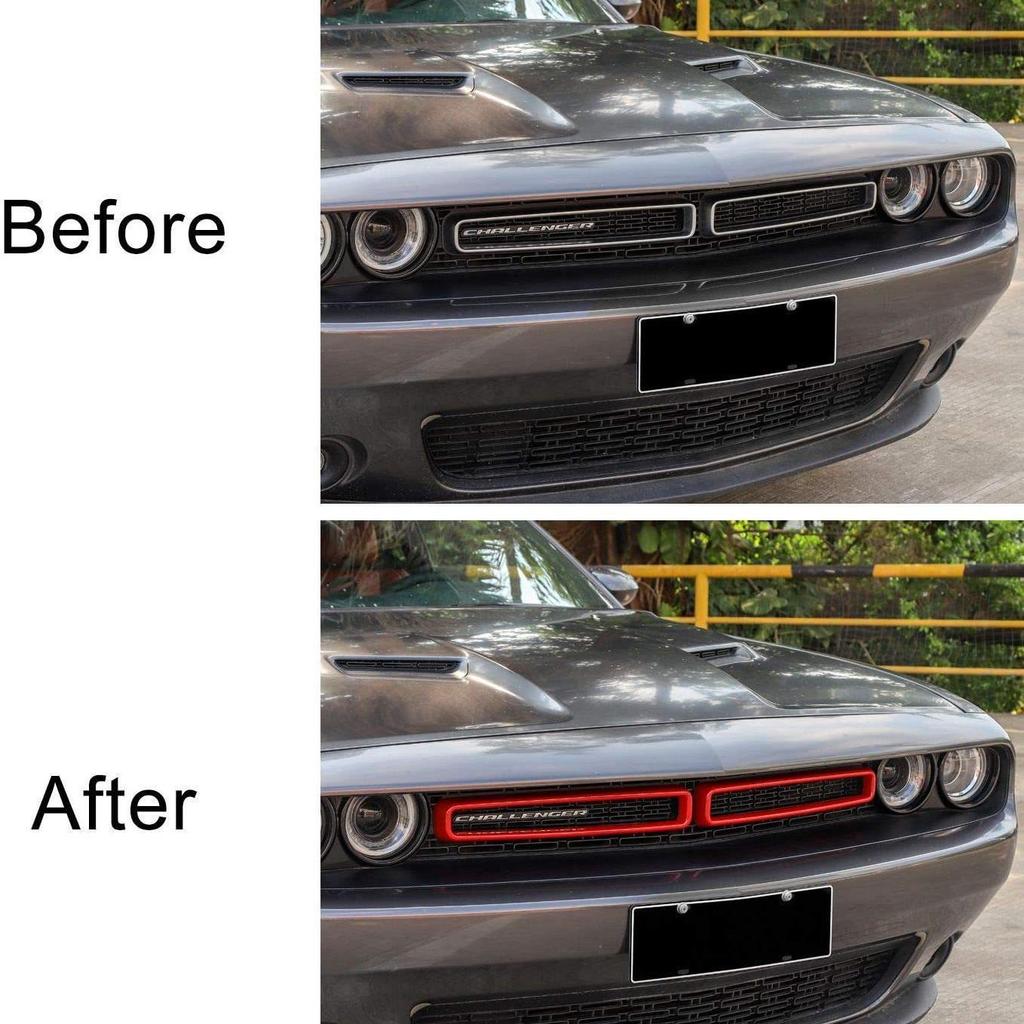 ABS Dekorativní kroužek mřížky chladiče pro 2015-2020 Dodge Challenger Úprava auta.