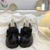 Women's Platform Leather Loafers with Bow Design Retro British Style Spring and Autumn Casual Shoes Fashion Footwear