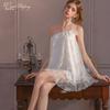 Beautiful Yarn Pure Desire Sexy Nightgown Women's Shoulder Suspenders Pajamas Lace Fluffy Princess Style Pajamas Women's Summer