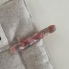 Korean version of the gold label cute little baguette one-word clip French acetic acid texture solid side bangs clip
