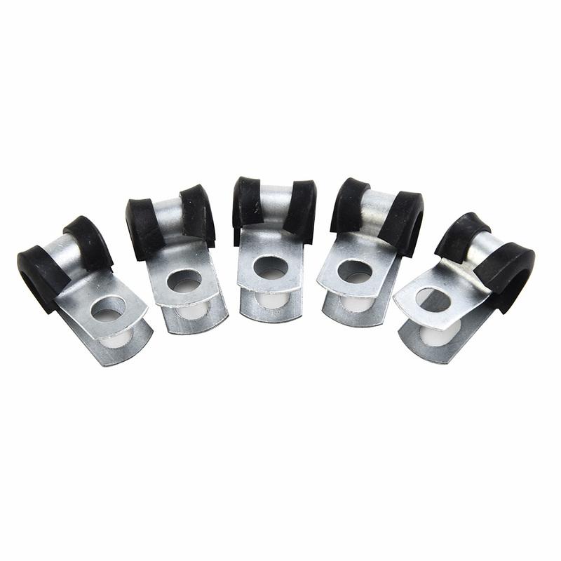12Pcs Car P Clips Hose Fasteners Cable For Mikalor Camper Hydraulic 3/16\" Brake Gas Line Pipe Fixing Clamp Interior Accessories