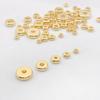 14K Gold Plated Colorfast Flat Round Spacer Beads for DIY Jewelry Making