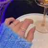 Super Flash Light Luxury Full Diamond Open Ring Female Tide Niche Design Cold Wind Index Finger Adjustable Ring