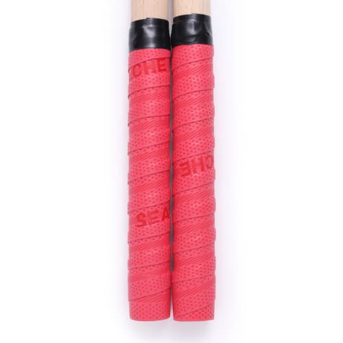 Sealche Taiko Drum Sticks (Rolled Tapered) 20mm-380mm 70g/stick [Includes 1 Grip Tape] Red