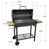Large Outdoor Charcoal BBQ Smoker Grill with Double Side Shelves