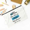 Merci Maitre Print Pencil Bag  Men Travel Toiletry Organizer Bags Makeup Pouch  Teacher's Day Graduation Thanks Gift for Teacher