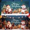 Christmas Garage Door Banner 13x6ft Christmas Garage Door Cover Decorations Santa Claus Reindeer Snowman Garage Door Background