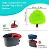 2pcs Chenille Pads for 0-Ceda EasyWrin Dry Wet Mop Refills  Replacement Mop Pads for Floor Cleaning Microfiber Cloth