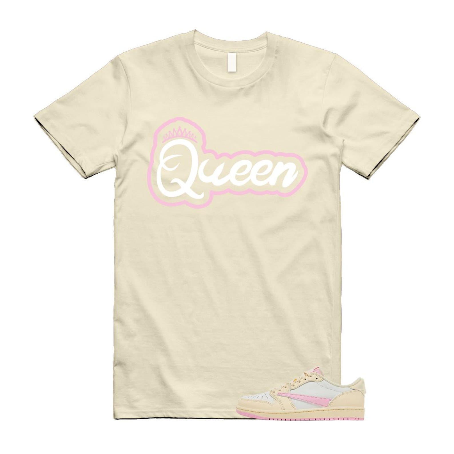 1 Shy Pink Muslin Travis Sail Retro Low OG SP T Shirt Match QUEEN2 L