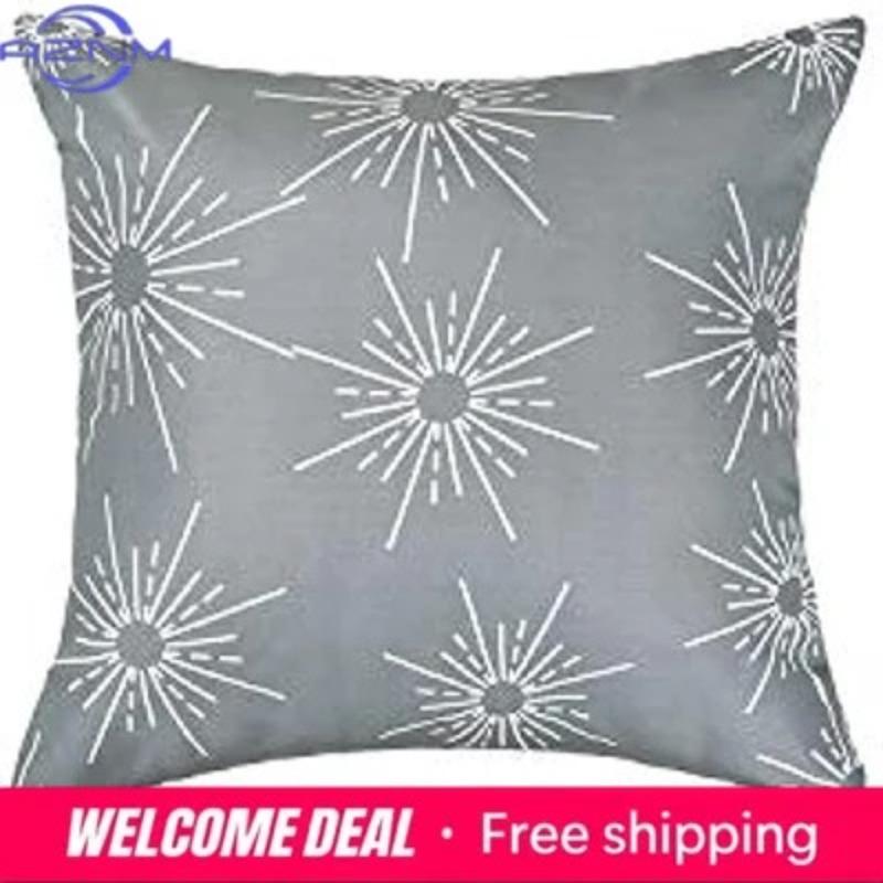 Gray Autumn Pillow Cover Outdoor Cushion Cover Soft Pillow Cover For Sofa Or Accommodation