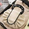Women's Large Capacity Drawstring Makeup Bag - Portable, Luxurious, Partitioned Cosmetic & Toiletry Storage for Travel