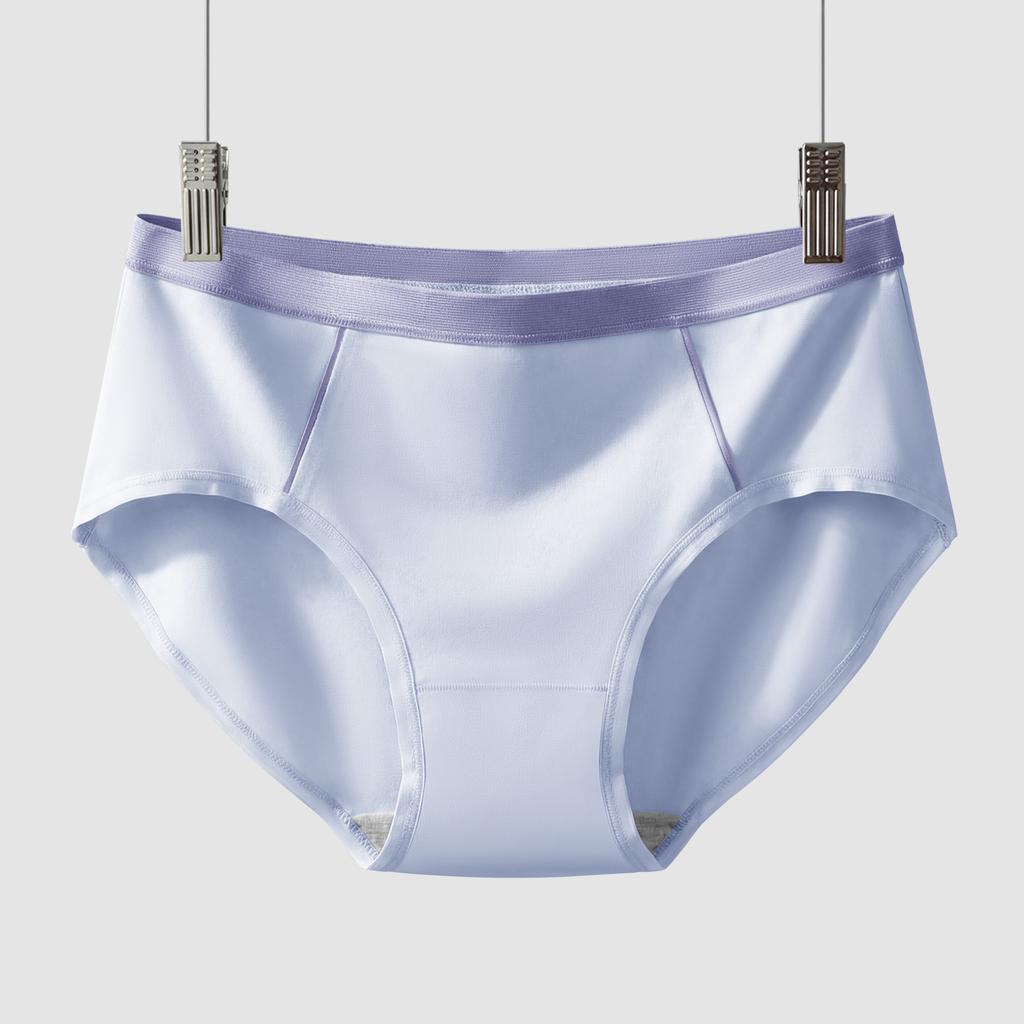 Women's Spring Summer Grade 7A Anti Bacterial Cotton Comfortable Breathable Mid Waist Briefs