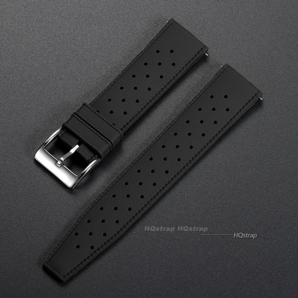 Universal Tropical Silicone Watch Band Quick Release Watch Band Soft Rubber Smart Watch Strap for Seiko for Omega 18mm 20mm 22mm 18mm