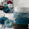 Luxurious Plush Pleated Round Pumpkin Pillow Soft Touch Couch Cushion Floor Decor