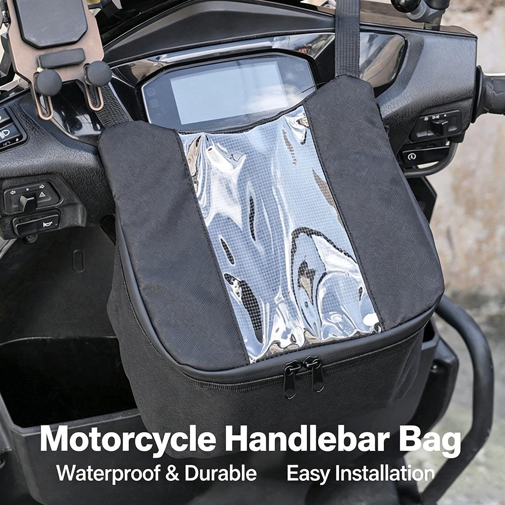 Front Motorcycle Bag Touch Screen Waterproof Cycling Navigation Handlebar Storage Waist Bag Handlebar Bag Portable For Vespa Hik