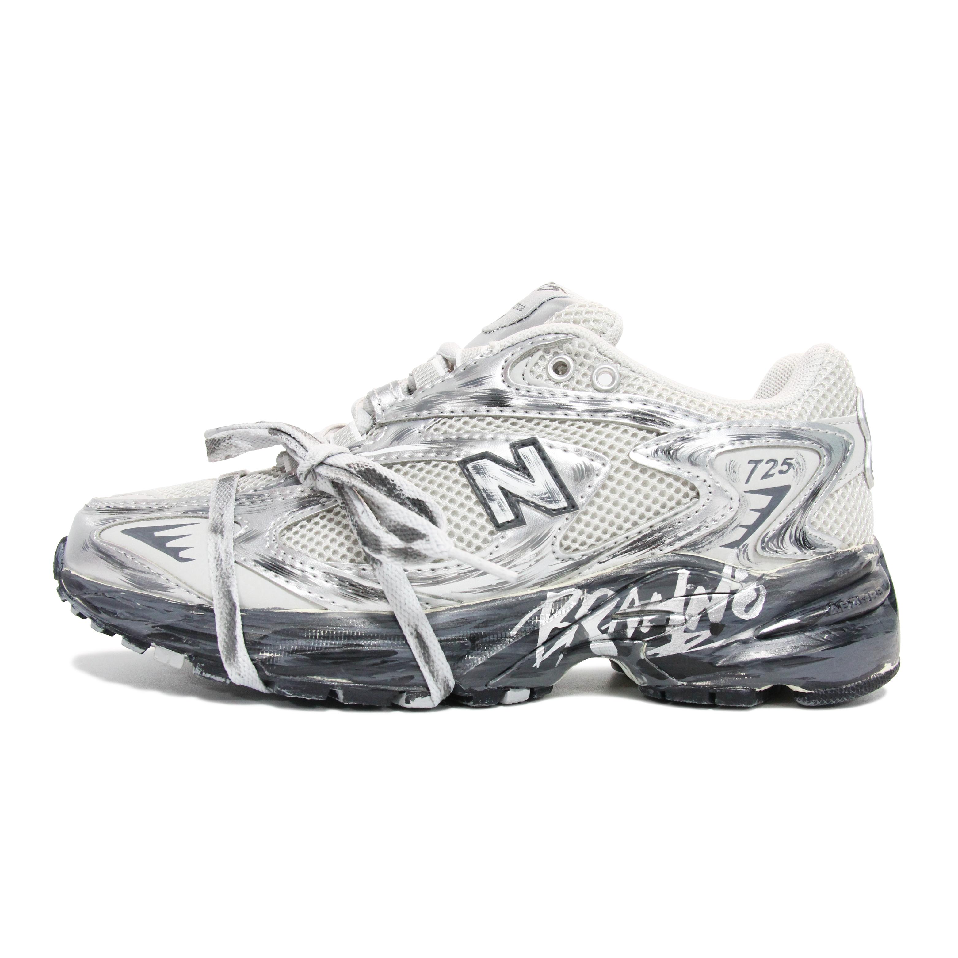 

New Balance NB 725 Low top Casual Running Shoes Unisex Silver White Black ML725SG1(Team1492-) 39.5