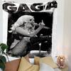 Gaga Poster Tapestry Wall Hanging, Pop Star Retro Art, Bold Music Wall Decor for Bedroom Dorm