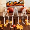 Halloween Statues Resin Ghost Skeleton Fun Body Modeling Craft for Indoor Props Skull Decor for Bookshelf Table Edge Ornament