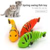 1pcs/2pcs Pet Cat Toy Spring Swing Fish Hair Fish Tease Cat Pet Plastic Toy Pet Cat Toys Interactive Pet Products for Cats