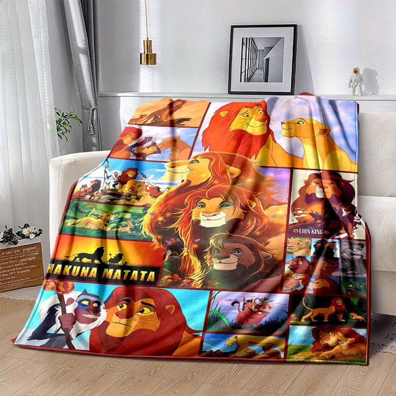 

The Lion King Blanket Ultra-Soft, Warm, Cozy Throw for Living Room, Sofa, Four Seasons Travel Accessory Cute Cartoon Character Home Decoration 150x200cm