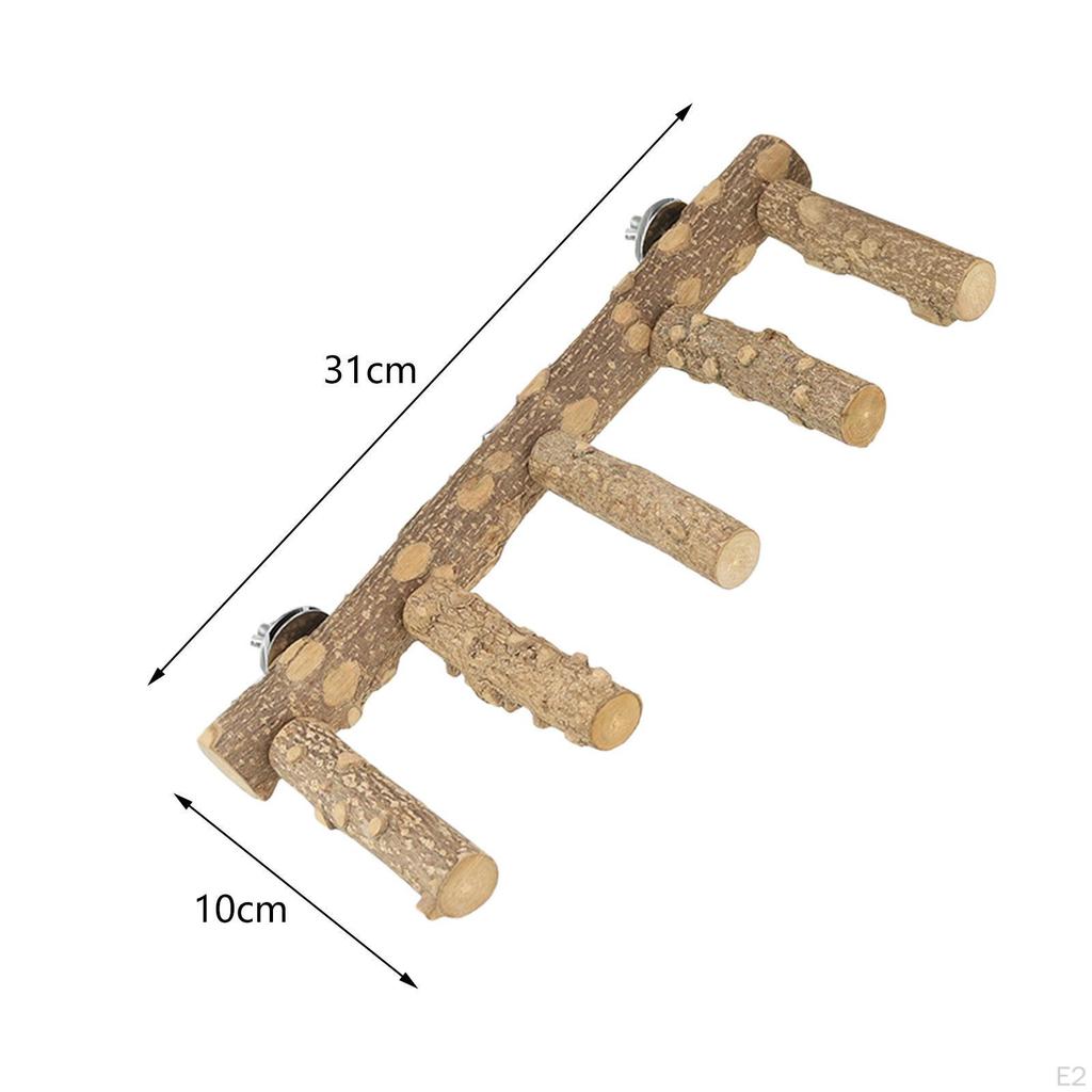 Vogel Papagei Leiter Sitzstange Sitzstangen Plattform Langlebige Holzbrücke für Papageien