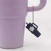 Popular Soft Rubber Stanley Cup Pendant Keychain - Creative Milk Tea Cup Keyring Available