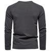 Men Solid Color Long Sleeve Casual Basic Bottoming T Shirt For Daily Wear
