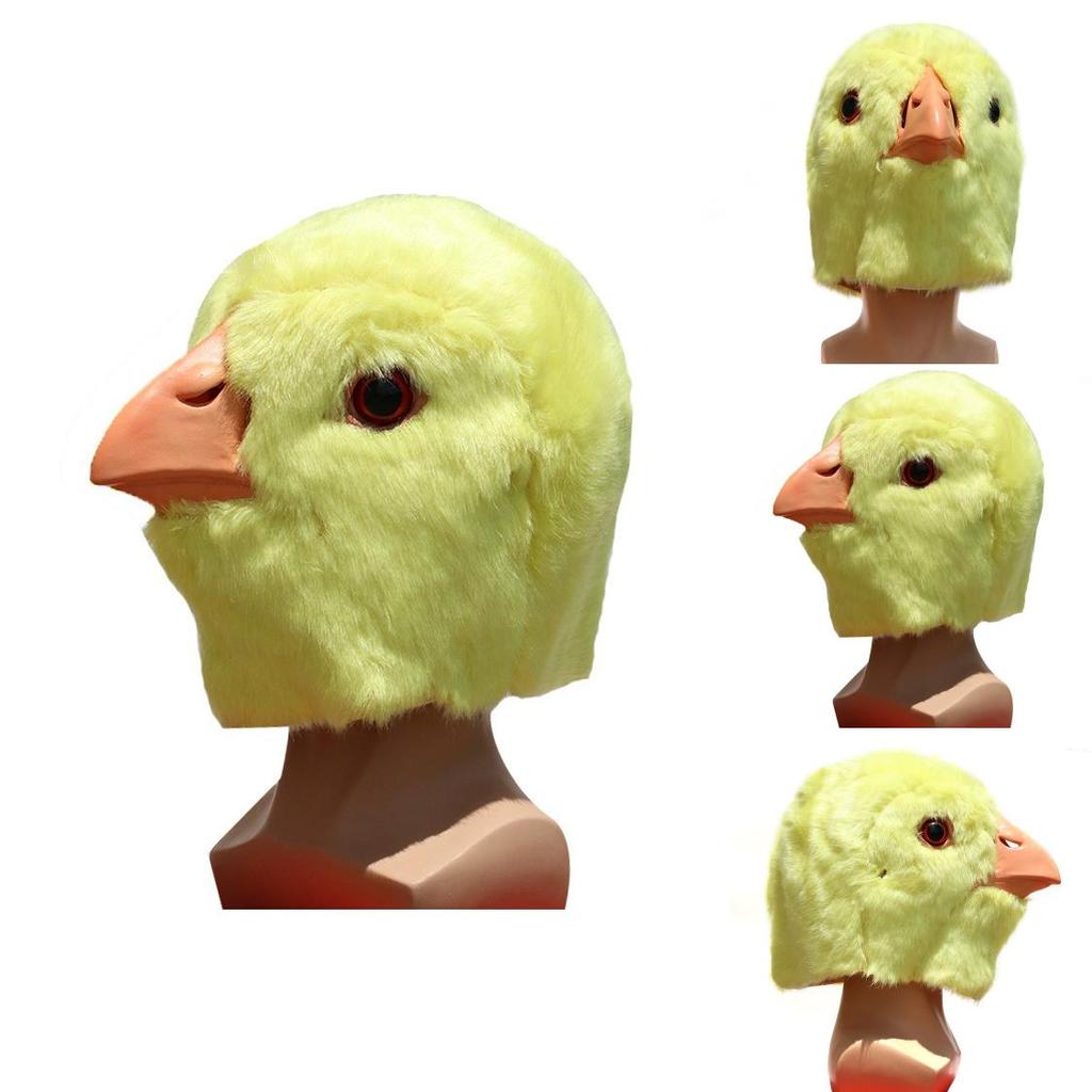 Latexová maska kuřátka se zábavným designem pro Halloweenskou kostýmovou párty a DIY cosplay